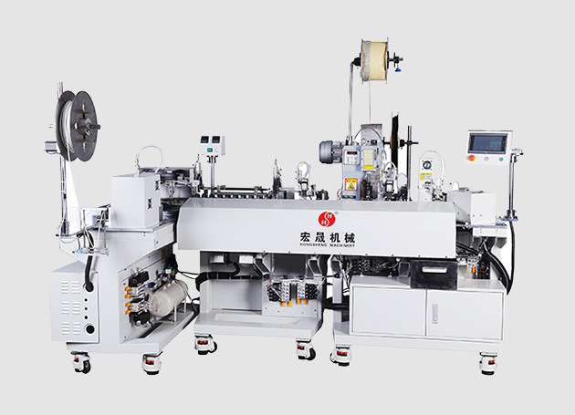 Fully automatic thread trimming and peeling single-head rear crimping machine (through heat shrinkable tube yellow wax tube)